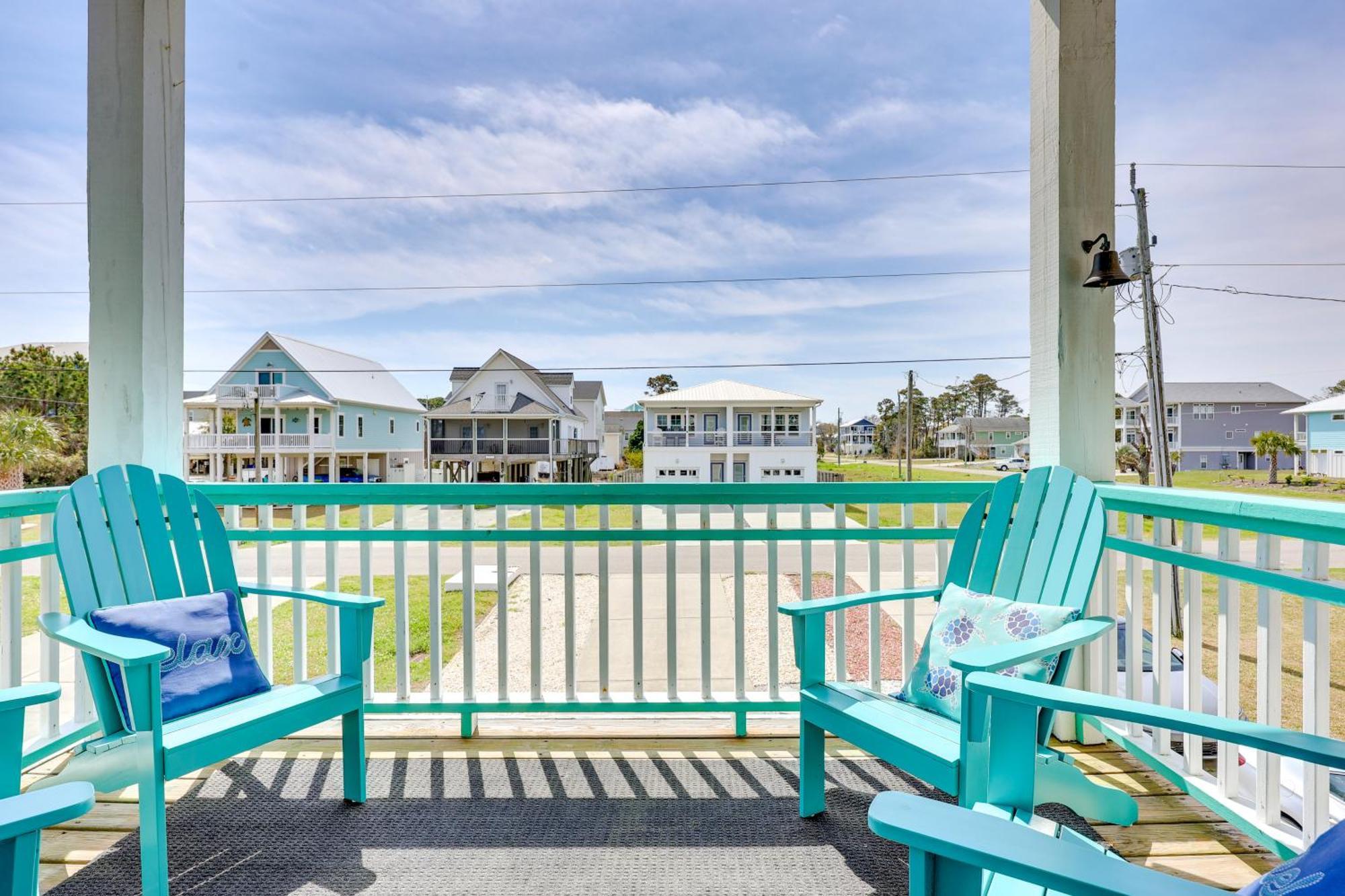 Calm Coastal Haven With 2 Balconies Near Beach Villa Carolina Beach Exterior photo