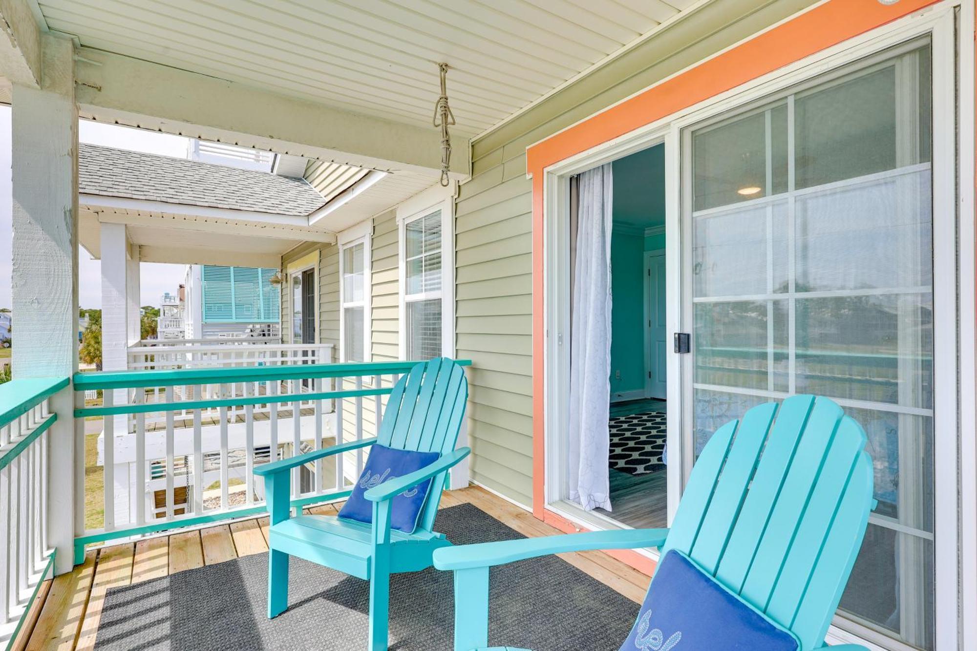 Calm Coastal Haven With 2 Balconies Near Beach Villa Carolina Beach Exterior photo