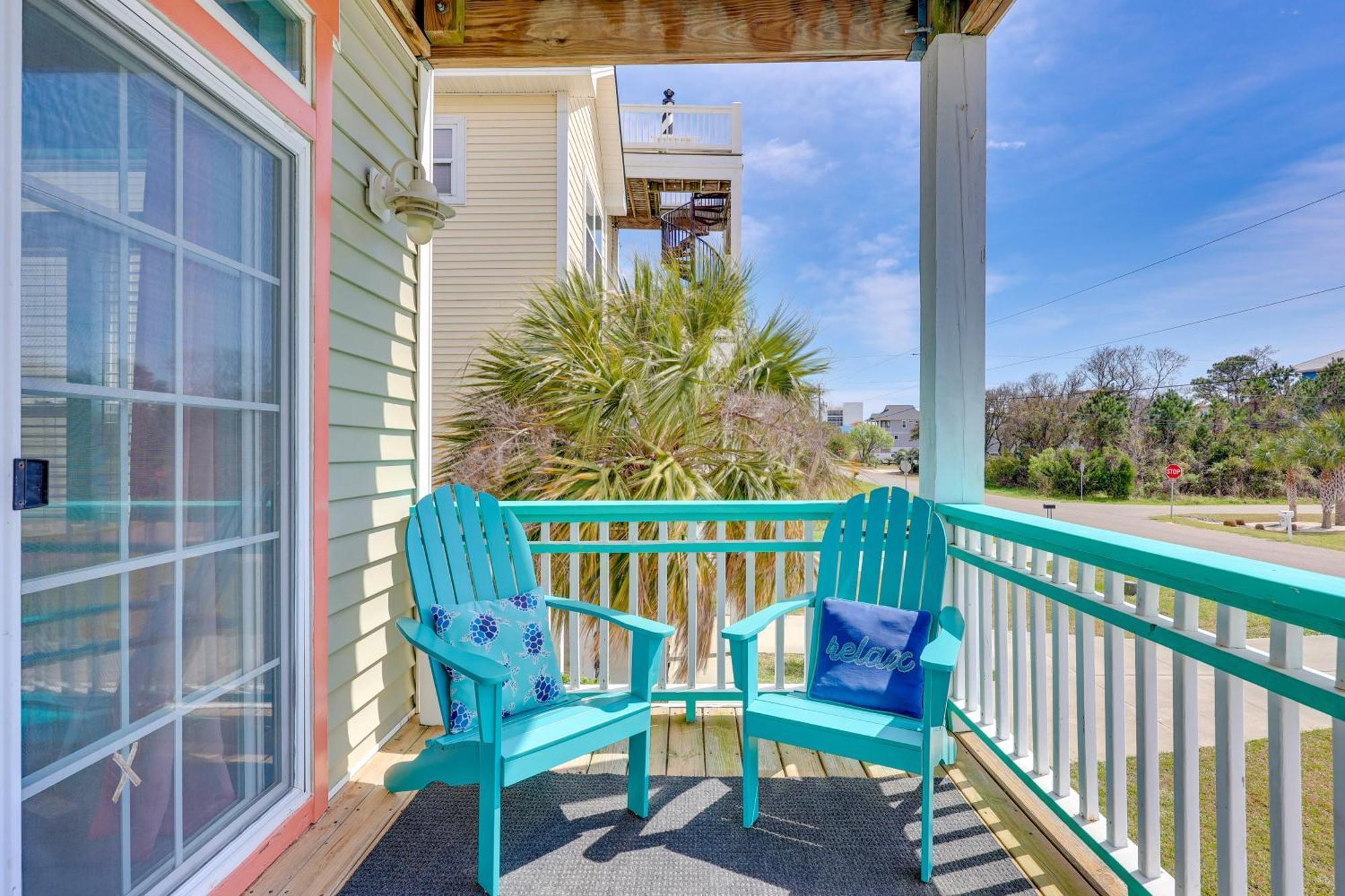 Calm Coastal Haven With 2 Balconies Near Beach Villa Carolina Beach Exterior photo