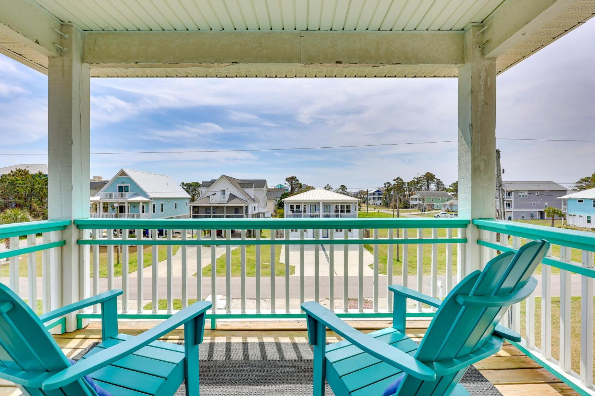 Calm Coastal Haven With 2 Balconies Near Beach Villa Carolina Beach Exterior photo